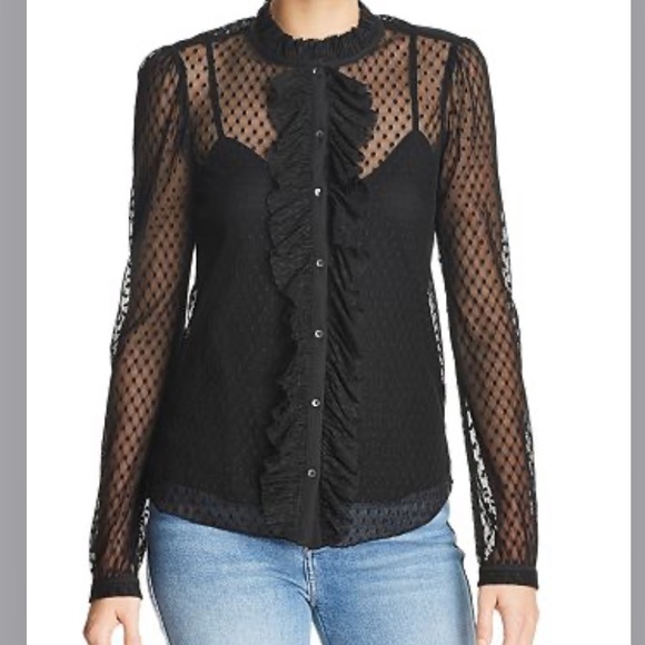 🖤 Black button up joie top - Picture 2 of 6